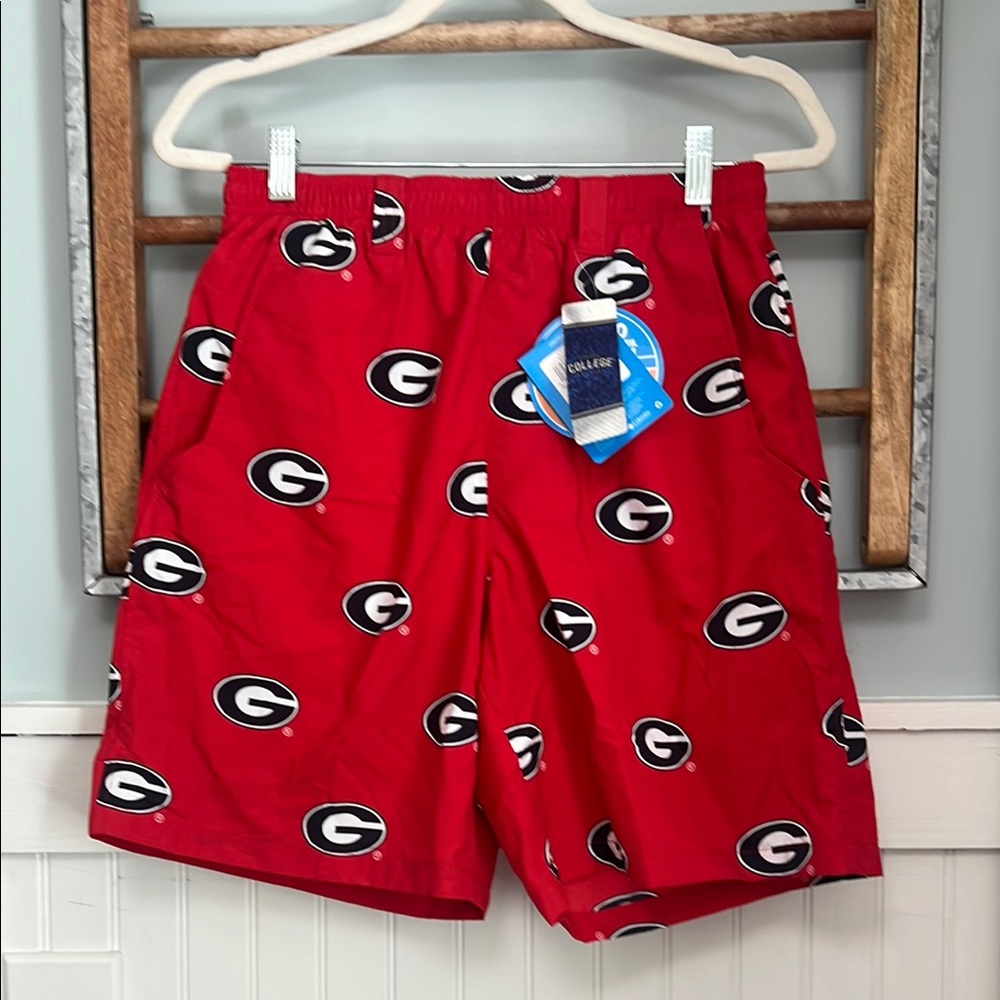 Men’s NWT UGA university of Georgia Columbia PFG shorts swim size small